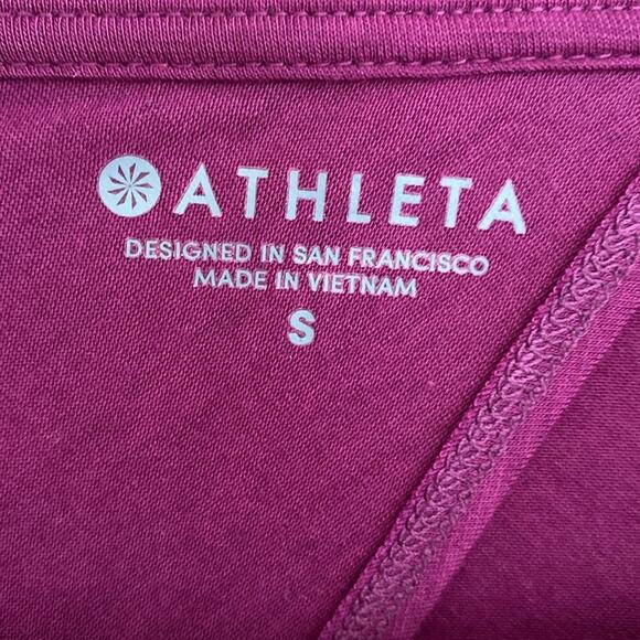 ATHLETA WOMENS ESSENCE TWIST LONG SLEEVE TOP IN Exotic Fuchsia Size M - Picture 7 of 12